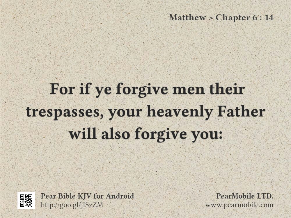 Matthew, Chapter 6:14